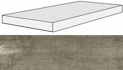Ступень 755974 Matieres Gris Ang.Gradino SX 33x120x3 Rex Ceramiche