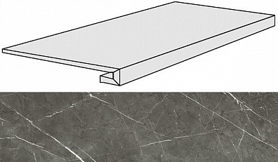 Ступень 756336 Prexious Charming Amber Gradino Matte 33x120x3 Rex Ceramiche