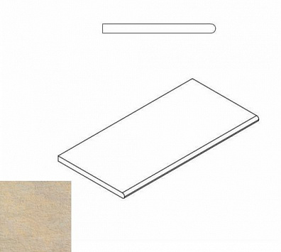 Бортик Italon District X2 Sand Bor. Round 30x60 закругленный 620090000249