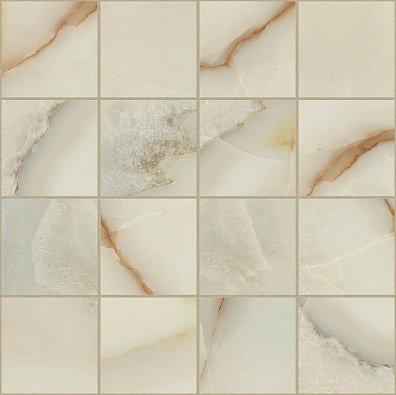 Мозаика Rex Ceramiche Les Bijoux De Rex Onyx Blanche Matt 6mm 7.5x7.5 30x30 767623