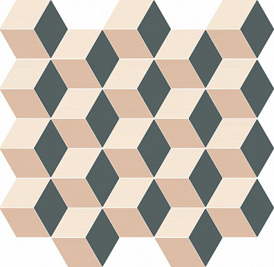 Декор Italon Element Silk Mosaico Cube Cold 30,5x33