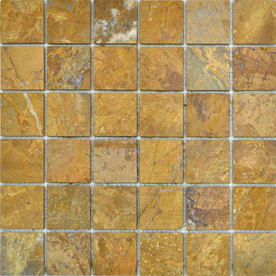 Мозаика настенная CV20014 Travertino Mos.Polished Golden Travertin 5x5 30.5x30.5 Colori Viva