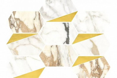 Мозаика Vallelunga Luce Oro Esagona Decoro Oro Satin Finish 26x35