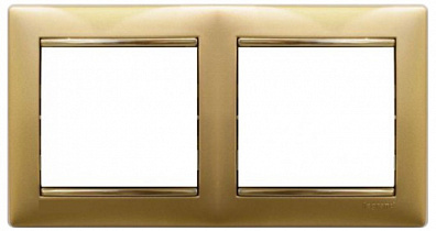 Рамка Legrand Valena Classic 770302 Матовое золото (2 поста)