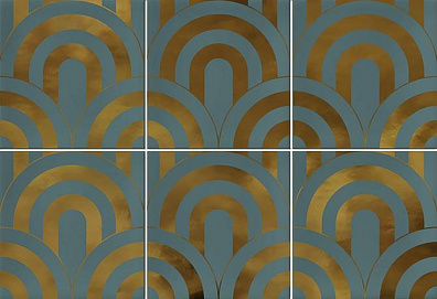 Декор Vives Ceramica Hanami Takada Turquesa Oro 23x33.5