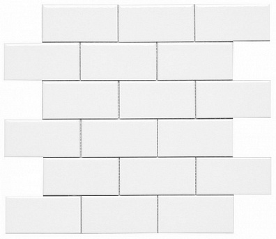 Настенная Мозаика Modernista ADMO2013 Biselado PB C/C Blanco 5 x10 Enmallado 30.5 x30.9 Adex