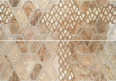 Панно Porcelanite Dos Houston 1208 Composicion Valquiria-Ii Tabaco 80x120