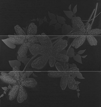 Настенная плитка Porcelanosa Glass Flower Antracita 31,6x90