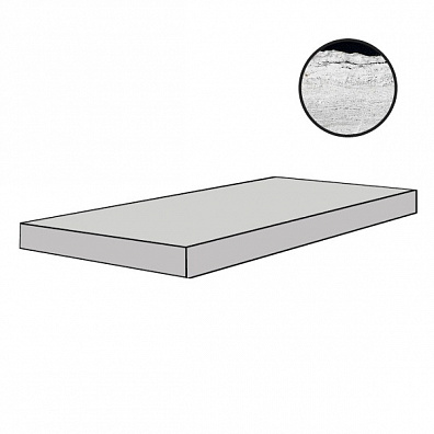 Ступень Floor Gres B and W Marble Flow Mat Gradino Sx 33x120 767444