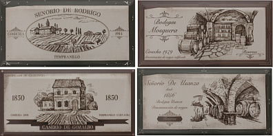 Декор Fabresa Biselado Hueso Wine Labels Mix 10x20