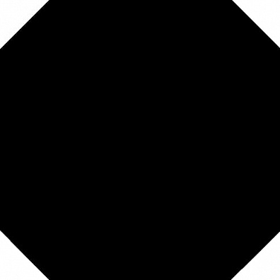 Плитка Vives Ceramica Monocolor Octogono Negro 31.6x31.6 напольная