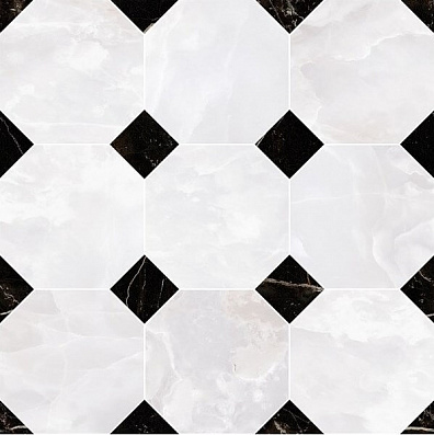 Мозаичный декор Versace Emote Onice Bianco 39x39