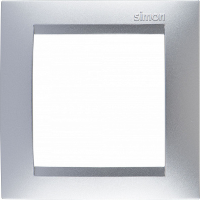 Рамка Simon 15 1500610-033 Алюминий (1 пост)
