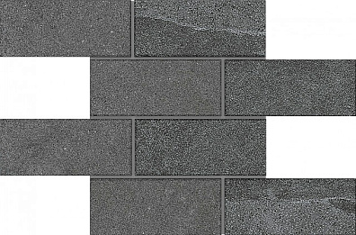 Мозаика Estima Luna Black Bricks Big неполированная 28.6x35 LN04/TE04