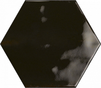 Плитка Ribesalbes Ceramica Hope Nero Graphito Hex Glossy 15x17.3 настенная PT03127