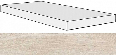 Ступень 738127 Selection White Oak Angolo Gradino DX 40x120x3 Rex Ceramiche