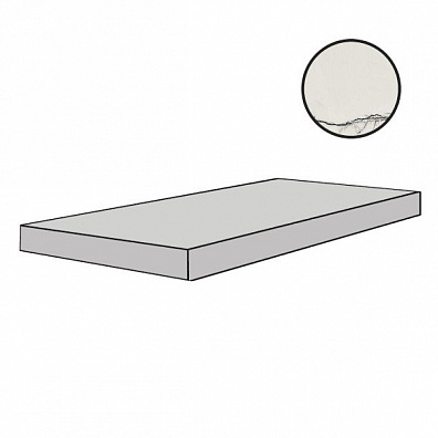 Ступень Floor Gres B and W Marble Breach Mat Gradino Sx 33x120 767442