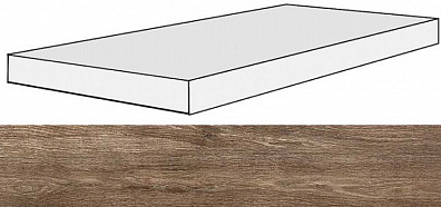 Ступень 738137 Selection Brown Oak Angolo Gradino SX 40x120x3 Rex Ceramiche