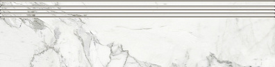 Ступень Kerranova Marble Trend Calacatta Gold с насечками 29.4x120 K-1001/MR