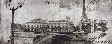 Декор Ceramika Konskie Treviso Postcard Grey 1 20x50