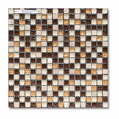 Мозаика Bertini Mosaic Glass Mix Chocolate-brown mix (1,5x1,5) 30,5x30,5