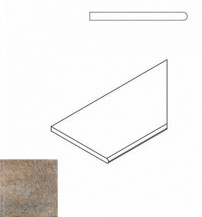 Бортик Italon District X2 Emerald Bor. Round Dx 30x60 закругленный правый 620090000264