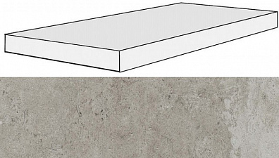 Ступень 742262 La Roche Grey Ang.Gradino SX 33x120x3 Rex Ceramiche