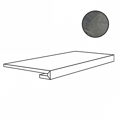Ступень Casa Dolce Casa Stones and More 2.0 Calacatta Black Smooth Gradino 33x120 756736