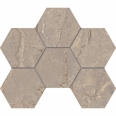 Мозаика Estima Bernini Beige Hexagon полированная 25x28.5 BR02