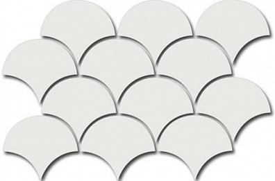 Мозаика 21981 Scale Fan Mosaic White Matt 30x43 Equipe