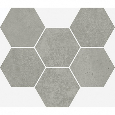Мозаика Italon Terraviva Grey Hexagon 25x29 620110000109