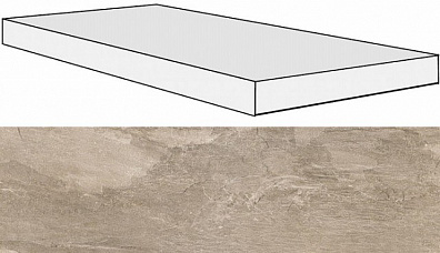 Ступень 739327 Ardoise Ecru Ang.Gradino Dx 33x120x3 Rex Ceramiche