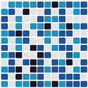 Мозаика Piranesi Mezclass Degrade Blue №5 (2,5x2,5) 31,6x31,6
