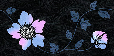Декор Нефрит Болеро Цветы (часть 2) 25x50