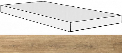 Ступень 756115 Planches Noisette Angolo Gradino DX/SX 40x120x3 Rex Ceramiche