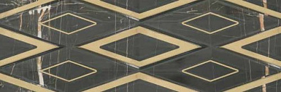 Настенная плитка Gemma Galleria Single Black Gold 30x90