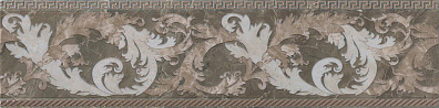Бордюр Versace Marble Fascia Barocca Grigio Lev 14.4x58.5 240236