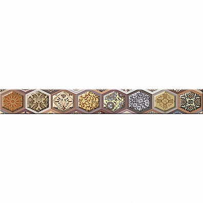 Бордюр Navarra Border Mocca Arabesco 6.2х50.5 Azori