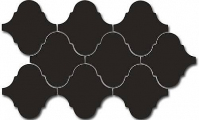 Мозаика 21925 Scale Alhambra Mosaic Black Matt 27x43 Equipe