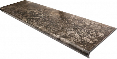 Ступень Seranit Riverstone Step Fossil Brown Rectified Lapatto 32.5x120