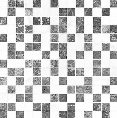 Мозаика Crystal серый+белый 30x30 Laparet