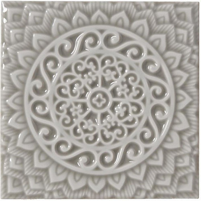 Декор Studio ADST4080 Relieve Mandala Universe Graystone 14.8x14.8 Adex