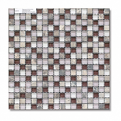 Мозаика Bertini Mosaic Glass Mix Dark imperador-choco-lila glass (1,5x1,5) 30,5x30,5