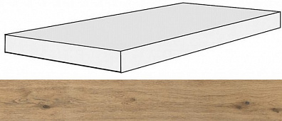 Ступень 756110 Planches Noisette Angolo Gradino SX 40x120x3 Rex Ceramiche