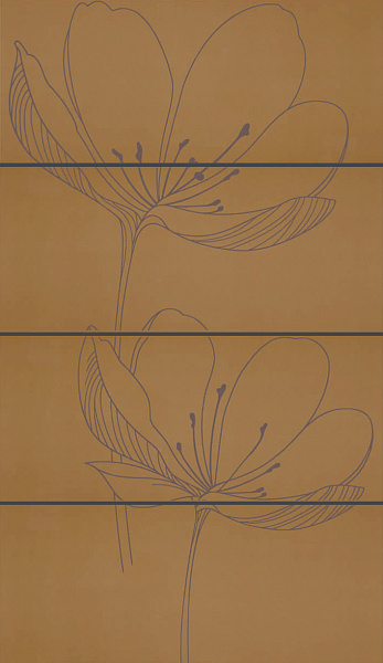 Панно Viva Ceramica Gotha Dream B Kaki 4 шт 25x60 255d4re
