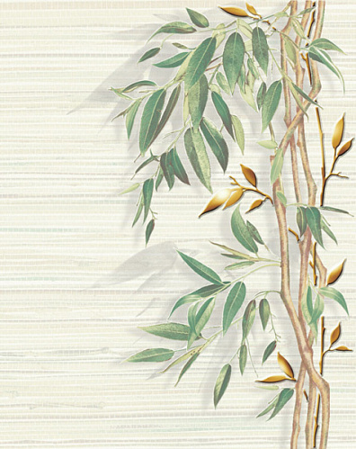 Декор Cersanit Salice Бежевый листья 20х25