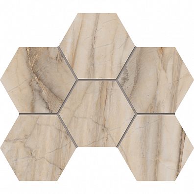 Мозаика Estima Bernini Pearl Hexagon полированная 25x28.5 BR01