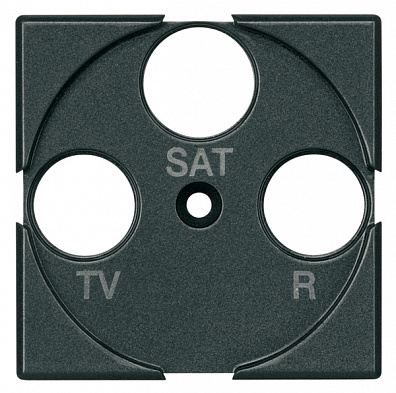 Лицевая панель розетки TV-FM-SAT (TV-R-SAT) Bticino HS4207 Антрацит