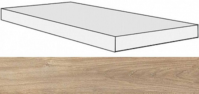 Ступень 738140 Selection Cream Oak Angolo Gradino DX/SX 40x120x3 Rex Ceramiche