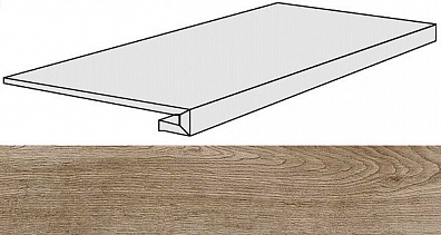 Ступень 738124 Selection Amber Oak Gradino 40x120x3 Rex Ceramiche